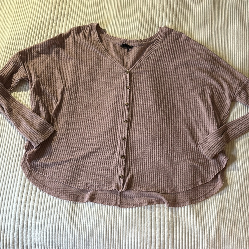 Urban Outfitters • Out From Under • Rose Color • Button Up Sweater • Size XL